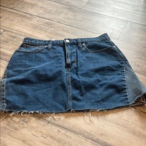 Madewell Blue Skater Mini Skirt for Casual Nights